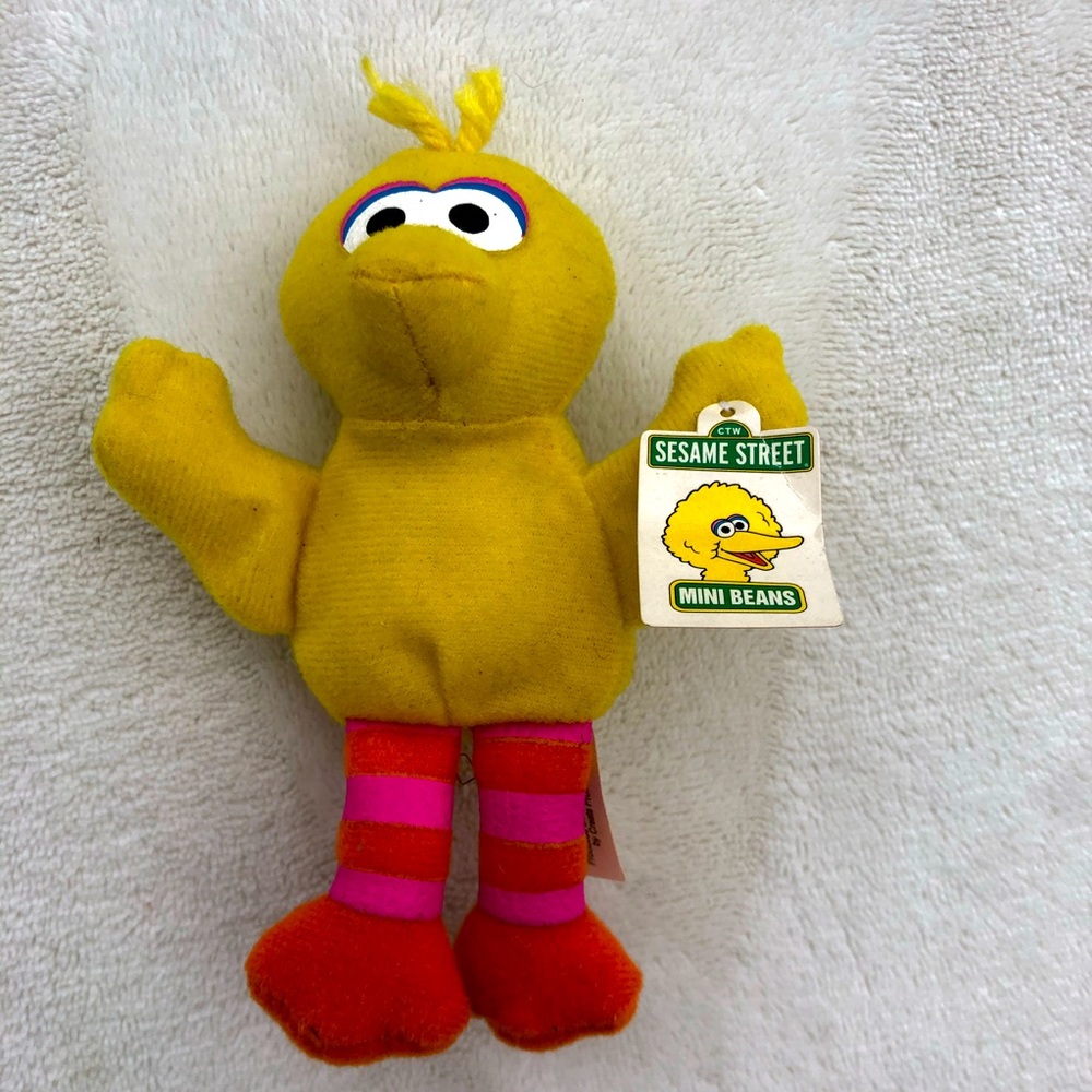 Vintage Sesame Street Big Bird Mini Bean Plush by Kellogg’s
